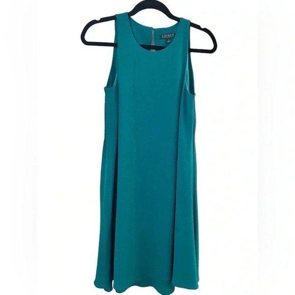 Lauren Ralph Lauren Dresses & Skirts - Lauren Ralph Lauren Sleeveless Dress Size 4 Lined Turquoise Wedding Guest
